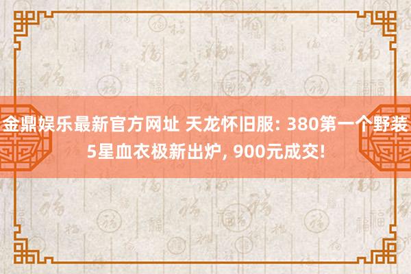 金鼎娱乐最新官方网址 天龙怀旧服: 380第一个野装5星血衣极新出炉， 900元成交!